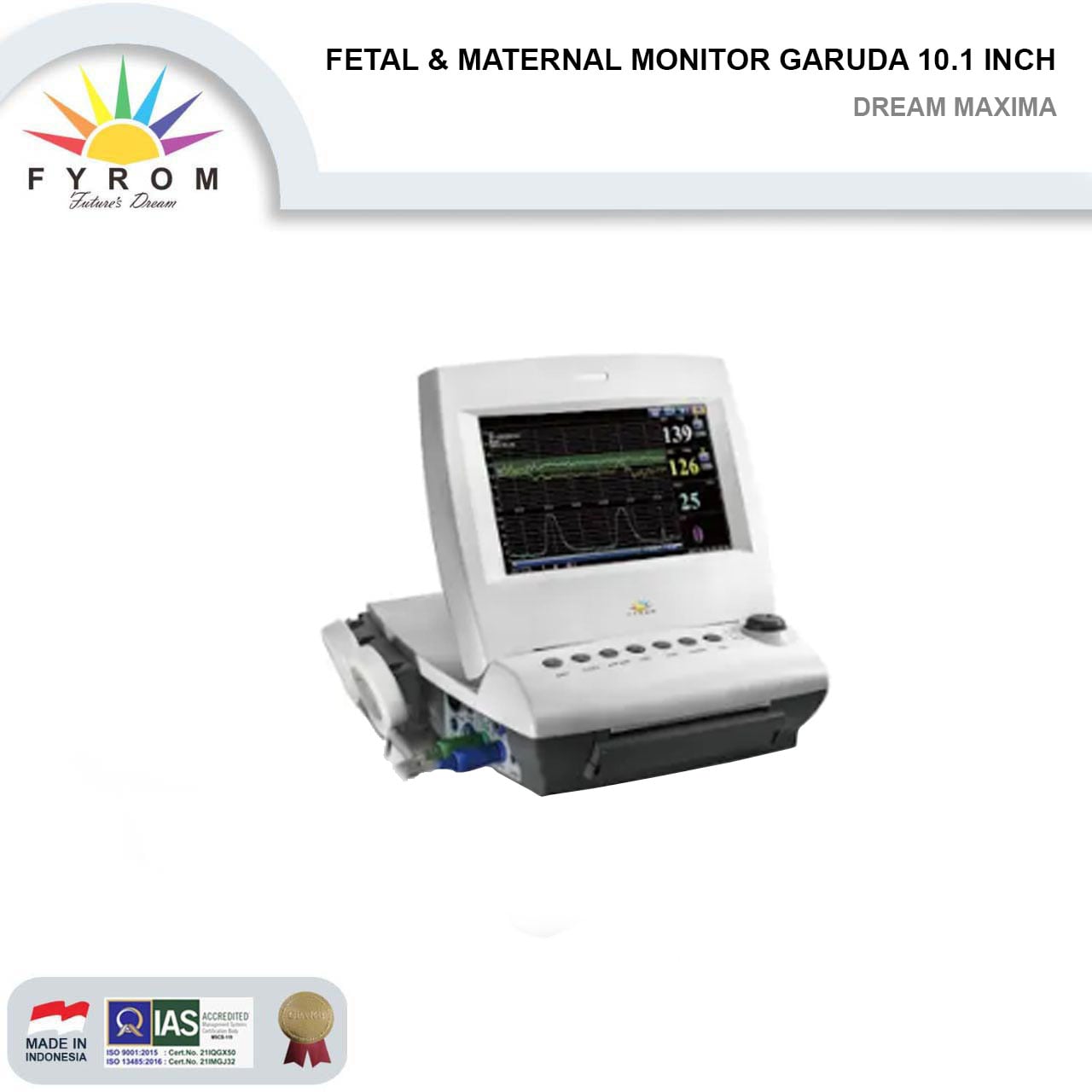 FYROM Fetal & Maternal Monitor Garuda 10.1 Inch