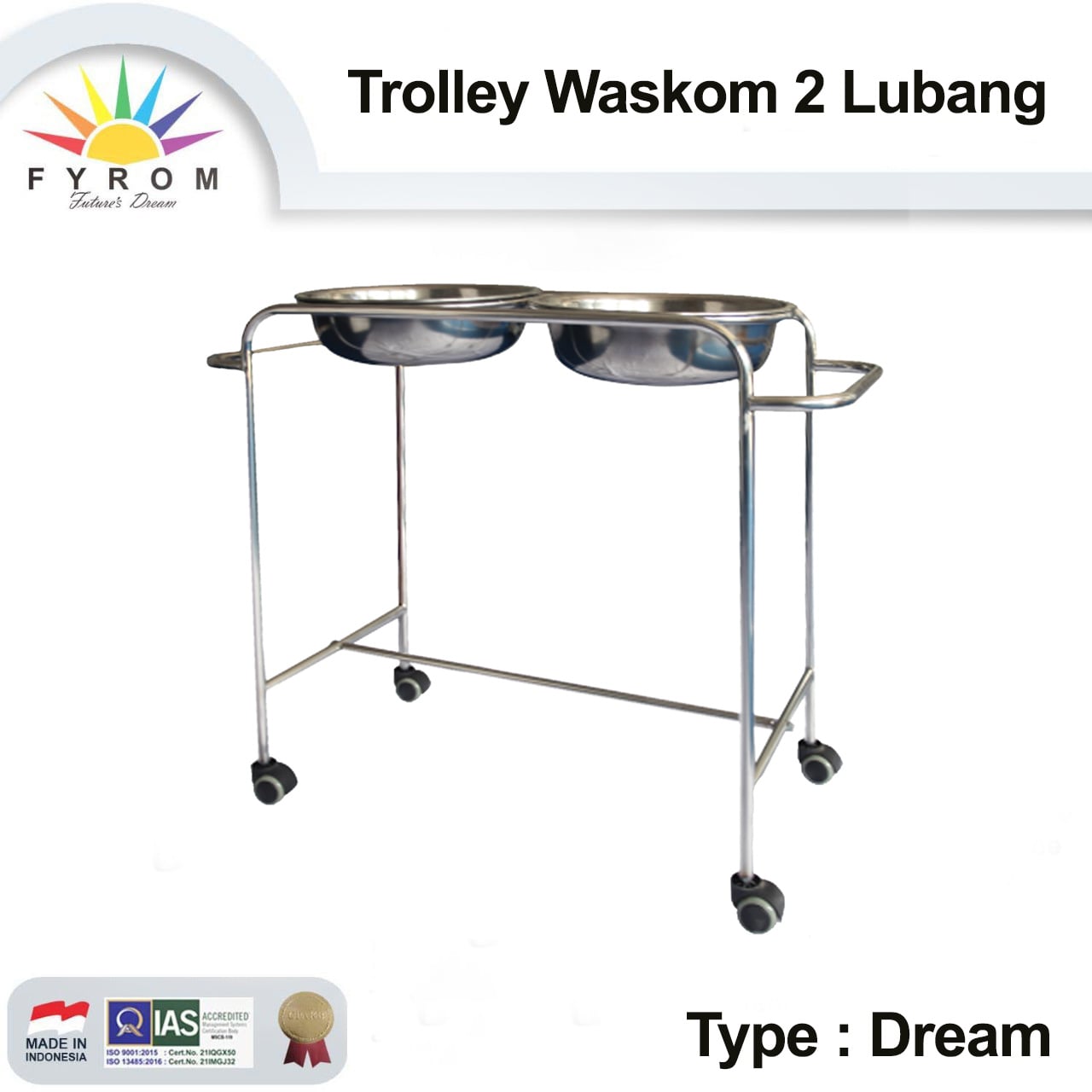 FYROM Trolley Waskom 2 Lubang